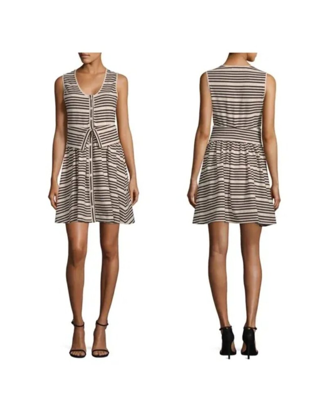 Opening Ceremony Striper Transformer Cotton Dress, Size Large